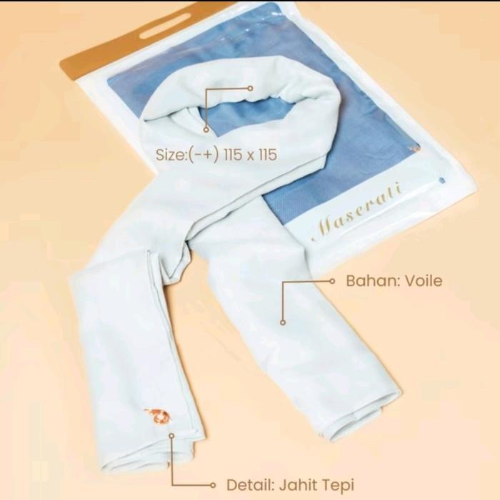 4 Hijab square DAFANYA Polos - Hijab Polos Voal - Daily Hijab - Original Dafanya - Size 110 x 110 Mu