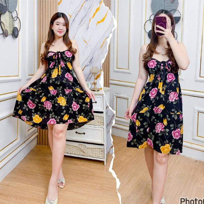 DRESS TALI LEHER | JESSICA PLUMOSA | MINI DRESS | DASTER BALI | BAHAN RAYON