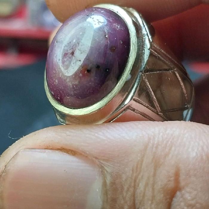 cincin batu pria star ruby jumbo