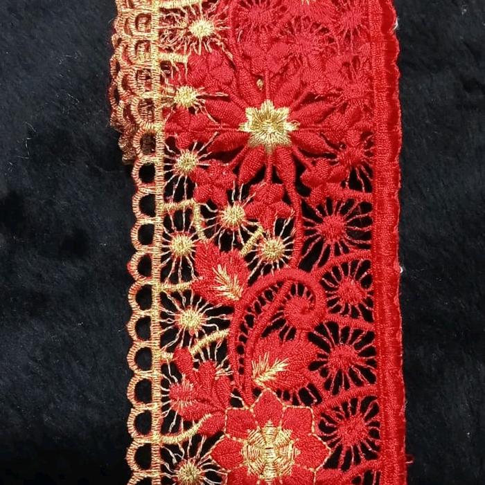 RENDA BORDIR SONGKET/SELENDANG/RENDA BORDIR TENGAH BORDIR MEWAH