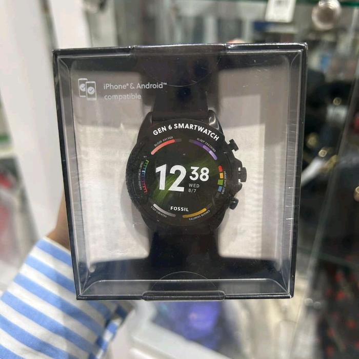 Fossil Jam Tangan Smartwatch FTW4061 untuk Pria Gen 6 Kompatibel dengan iPhone & Android