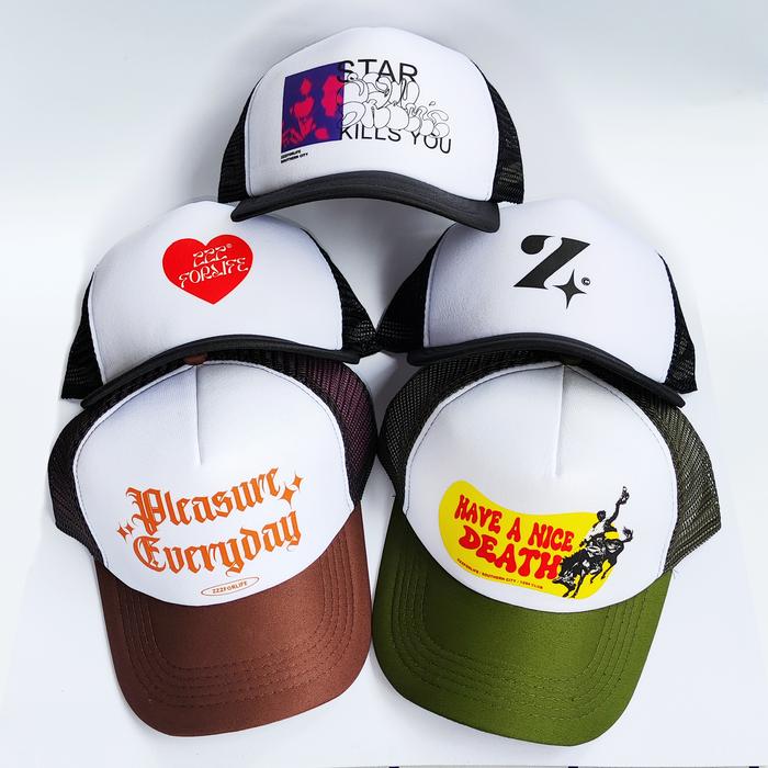 Topi Trucker Hat Zzzforlife  - Topi jaring Unisex, Murah & Berkualitas - Wanita, Pria topi casual, t