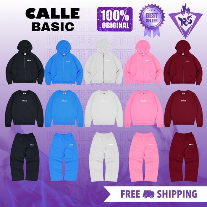 [ORIGINAL 100%] CALLE BASIC Limited Edition || Calle Basics Hoodie | Calle Zip Up Hoodie | Calle Box