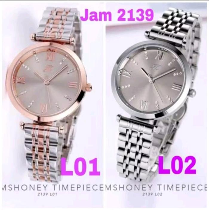 JAM 2139 JIMS HONEY BEST SELLER FREE BOX EXCLUSIVE - JAM TANGAN WANITA Crystal Gold Quartz Elegan St