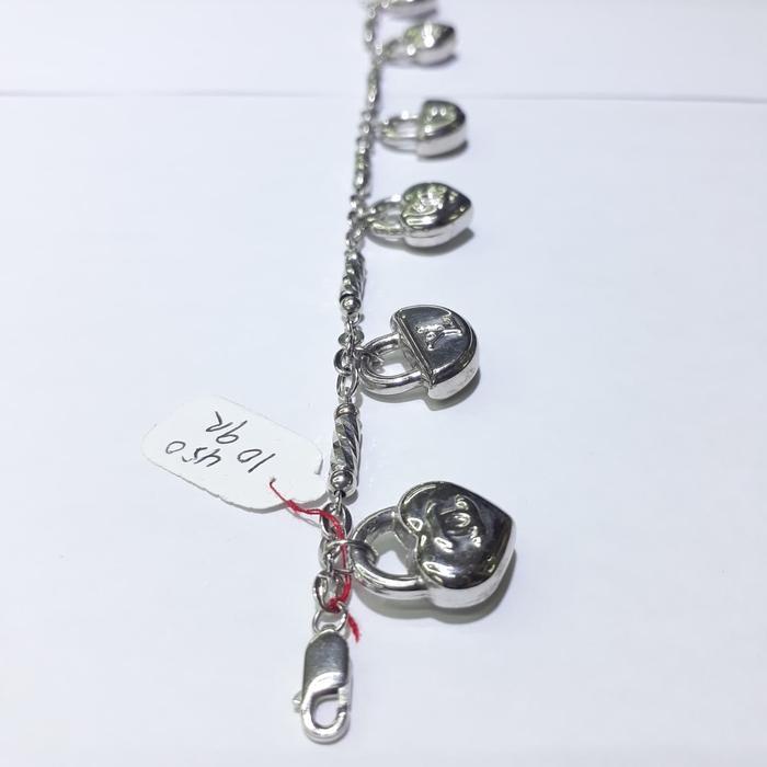 GELANG RANTAI EMAS PUTIH 75% BERAT 10.45 GRAM PANJANG 17CM DAN 17.5CM