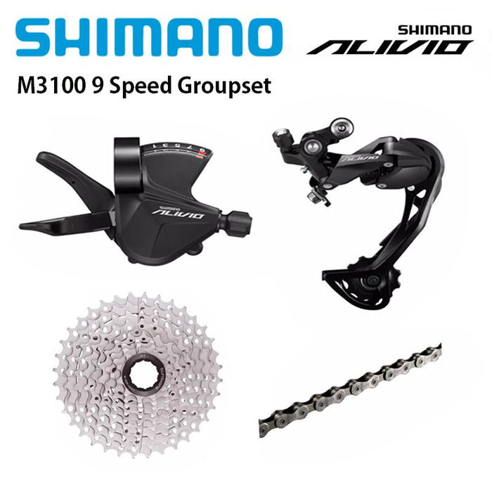 Shimano Alivio M3100 Groupset 9 Kecepatan MTB Belakang Shifter