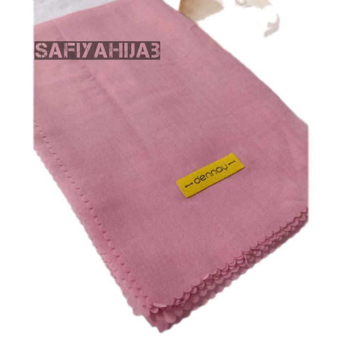Deenay Hijab Deenay Polos Terbaru Voal Premium Segi Empat Lasercut Logo Bordir Cantik Elegan Nyaman 