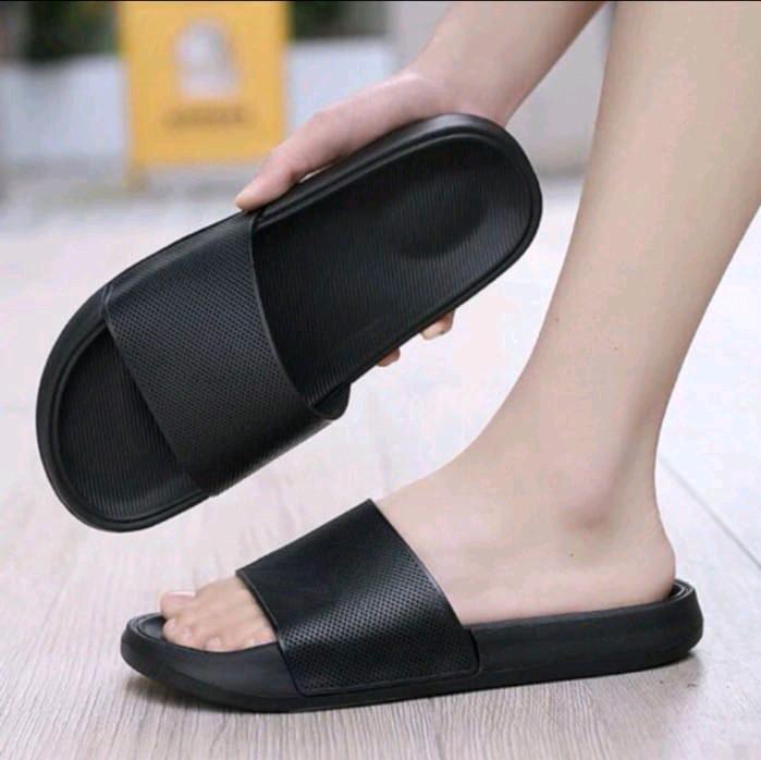 Sandal Slop / Slide Polos Pria dan Wanita Upper Jaring