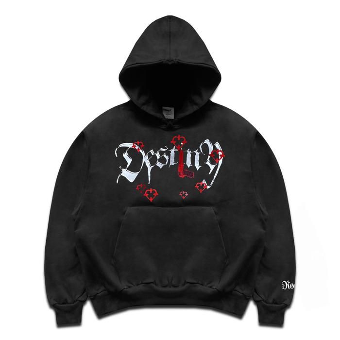 Roofair Hoodie Boxy Oversized Heavyweight Black - Destiny, Hoodie Tangan Panjang Unisex