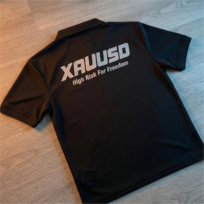 Polo Shirt XAUUSD Sablon Reflektif Baju Kaos Trader Forex Premium