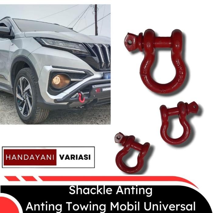 Anting Anting Towing Mobil Universal Merah / Shackle Anting Tanduk Depan