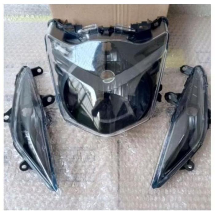 Reflektor Lampu Depan Beat Karbu Beat Lama Plus Sen Costume Full Hitam Kualitas Terbaik