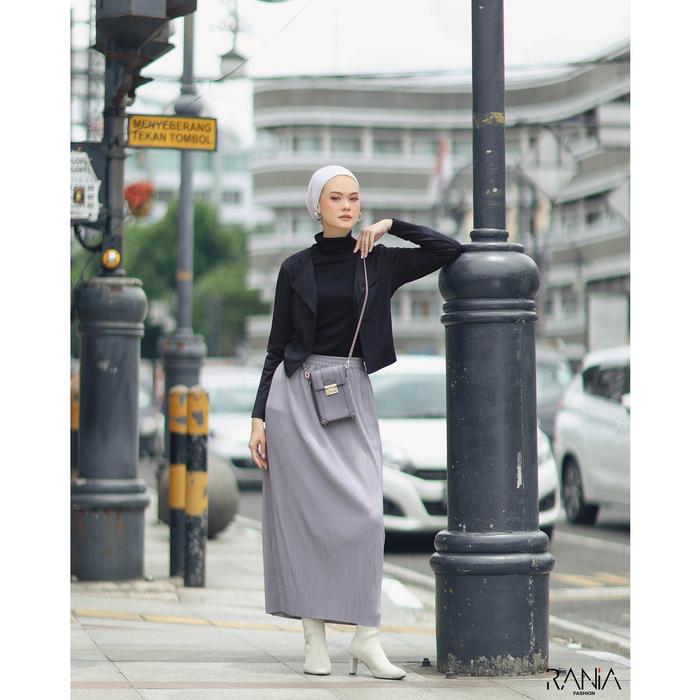 Rok Plisket Polos Span  Lidi by Rania Fashion