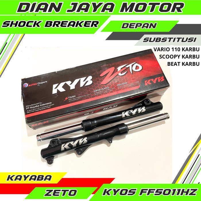 KAYABA ZETO KYOS FF5011HZ HITAM SHOKBREKER SOK SHOCKBREAKER SHOCK BREAKER DEPAN ASSY BEAT SCOOPY VAR
