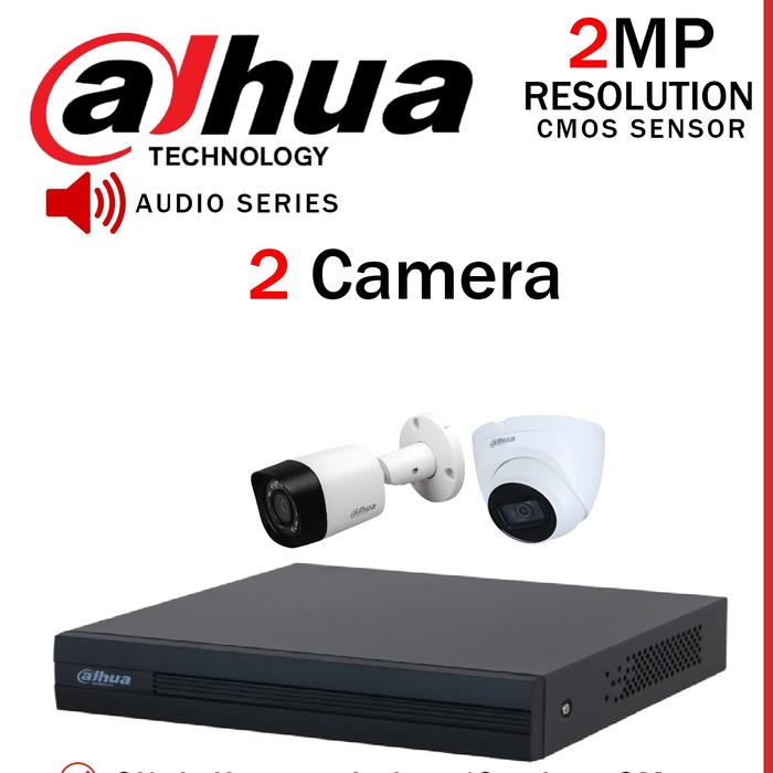 Camera cctv 2MP 2 CameraLengkap Tinggal Pasang