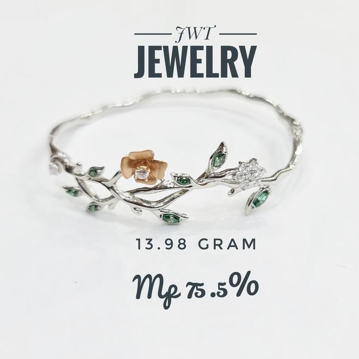 GELANG TANGAN KAKU EMAS SANDRA DEWI GOLD FLOWER GARDEN SERIES