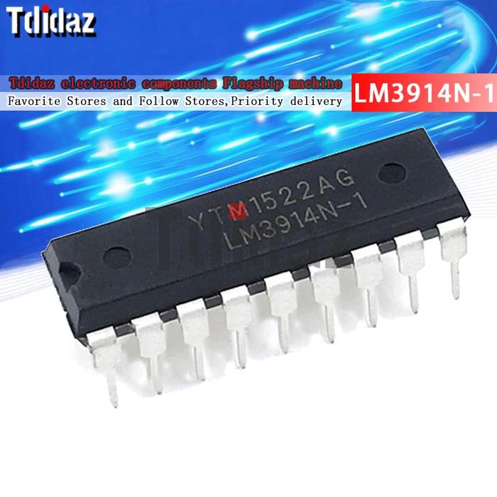 5 Buah LM3914N-1 DIP-18 LM3914N LM3914 DIP18 CIP IC Baru dan Asli