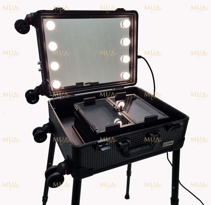 Terlaris Beauty Case / Troli Makeup / Koper Rias Kaca Lampu Eveline S High Quality