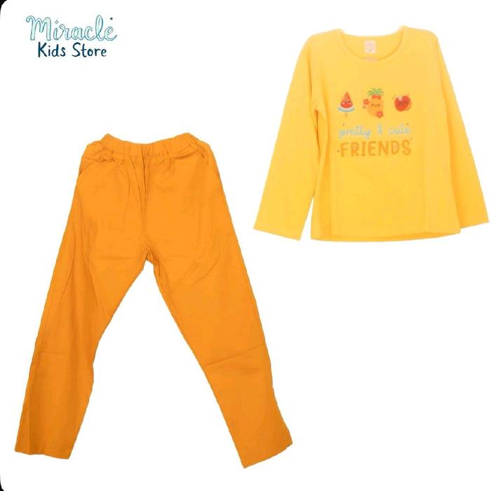 Setelan Baju Panjang Anak Perempuan Bahan Katun Premium Pretty and Cute Friends