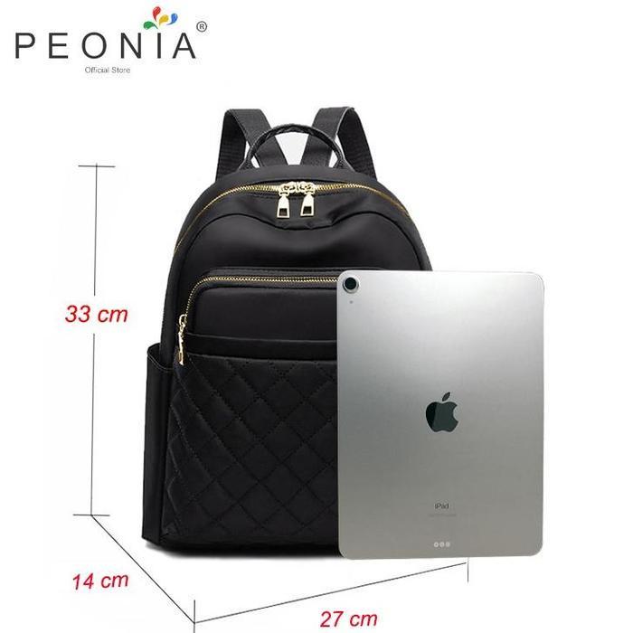 Peonia PNA GENNA Water Resistant Ransel Korea Tas Wanita Punggung Kantor Kerja Sekolah Kuliah Outdo