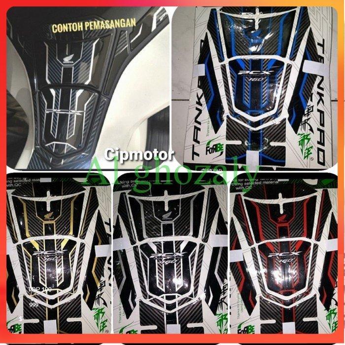 Stiker Tankpad Timbul New PCX 160 2021 Carbon merah biru gold Silver [NTS]