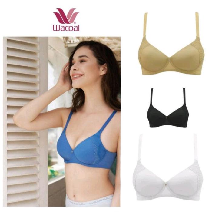 Bra Wacoal tanpa kawat  basic UK 32/34/36/38 cup A.B C cut lebel