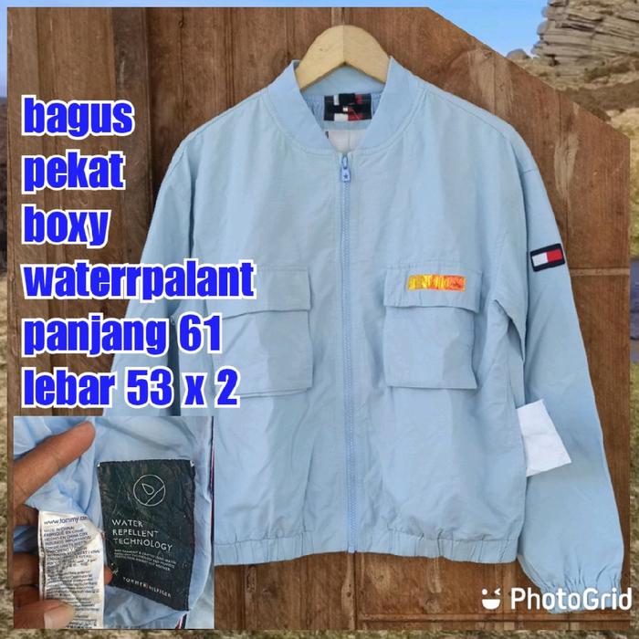 jaket work kerja casual bomber boxy tommy Hilfiger