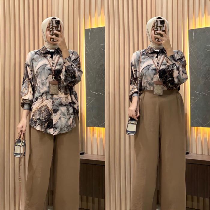 NEW PREMIUM ANGGREK SET  RAYON MIX CRINKLE FIT TO XL // SET ANGGREK // ONE SET ANGGREK // SETCEL ANG