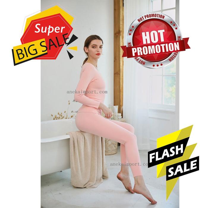 Long John Wanita Pakaian Musim Dingin Longjohn Wanita Velvet Extrawarm