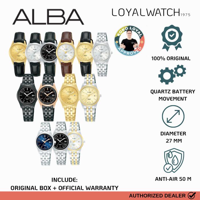Jam Tangan Alba Wanita AH7C PART I Classic Stainless Leather AH7CE1 AH7CE2 AH7CE6 AH7CE8 AH7CF0 AH7C