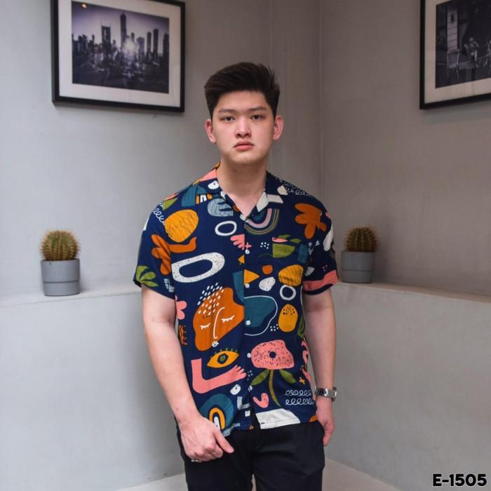Z»GQ KEMEJA MOTIF PRIA KEMEJA RAINBOW KEMEJA PANTAI PRIA KEMEJA TIEDYE PRIA F♪KL