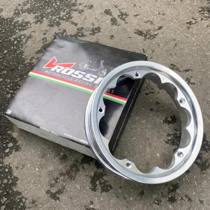 Veleg Velk Velg Vespa Tubles Tubeless Ring 10 R10 VROSSI Chrome GERIGI LANGKA Vespa Super Sprint Px 