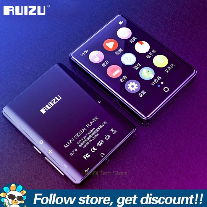 RUIZU M7 pemutar MP3 MP4, pemutar MP3 MP4 Bluetooth dengan Speaker