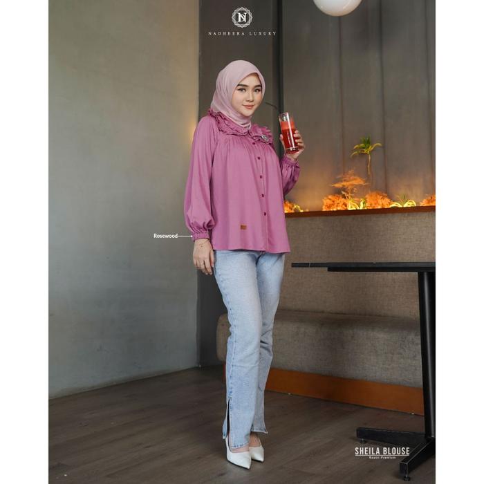 [BISA COD] NADHEERA LUXURY SHEILA BLOUSE OUTFIT SHELA SHEILLA SHELLA BLUS ATASAN NADHEERALUXURY OFFI