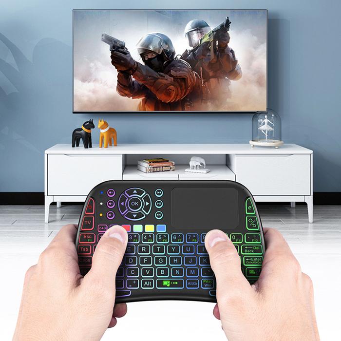 RGB Backlight Wireless Keyboard With USB Receiver Wireless Touchpad
