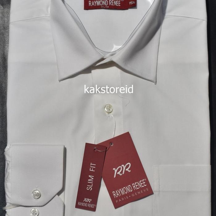 RAYMOND RENEE Kemeja Pria Formal Lengan Panjang Putih Slimfit RRS 16