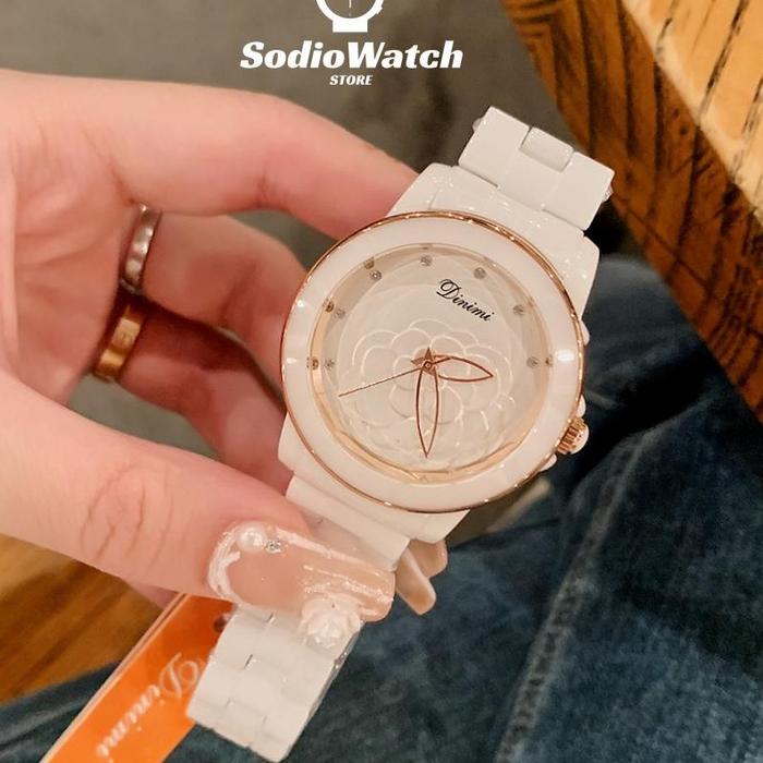 Jam Tangan Wanita Original Anti Air Elegan Fashion Mewah Tali Keramik Jam Tangan Cewek Keramik Alexa