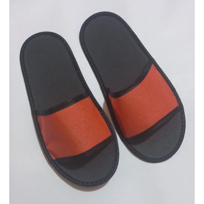 slippers hotel lantai Sandal Hotel Lantai Atasan Woven Spunbond Oren hotel #sandal lantai #atasan wo