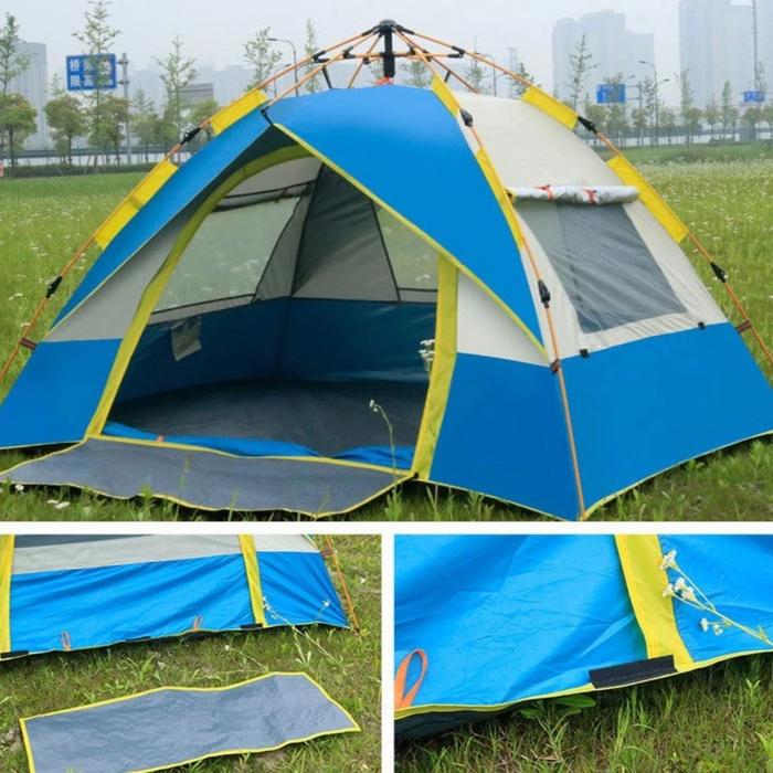 DEFFECT Tenda Camping Outdoor Tenda Camping Otomatis 4-5 Orang Waterproof