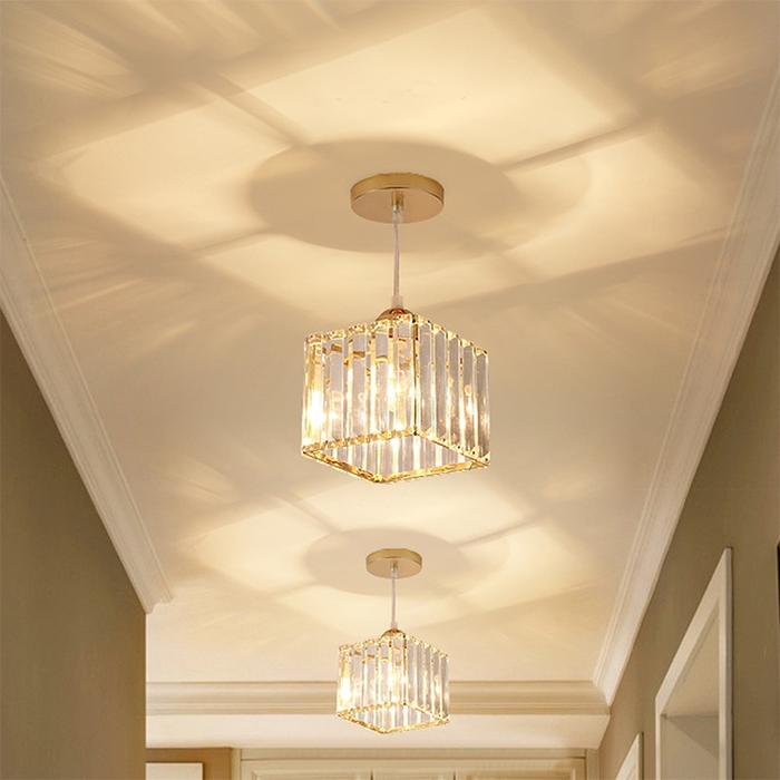 Lampu Gantung Lampu Plafon Gantung Kristal Minimalis Lampu kristal plafon rumah Lampu ceiling modern