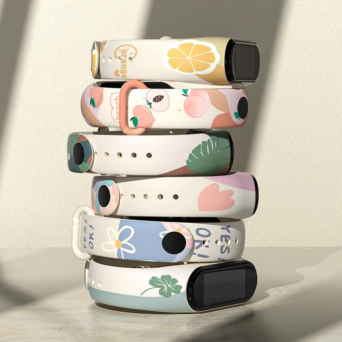 15mm Watch Strap for Mi Band 7 6 5 4 3 Wristband Silicone Bracelet Wrist Straps MiBand 3 4 band6 ban