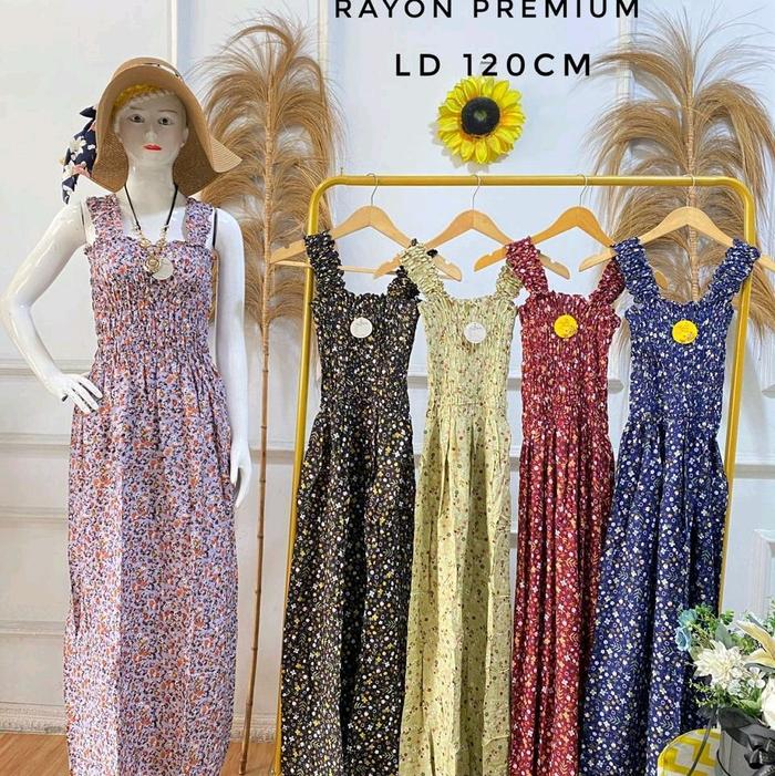 Laura Kengsi Bali Bis Ditambah Cardigan Bahan Rayon Premium Ld 110cm Smoke Ngaret Kain Adem No Luntu