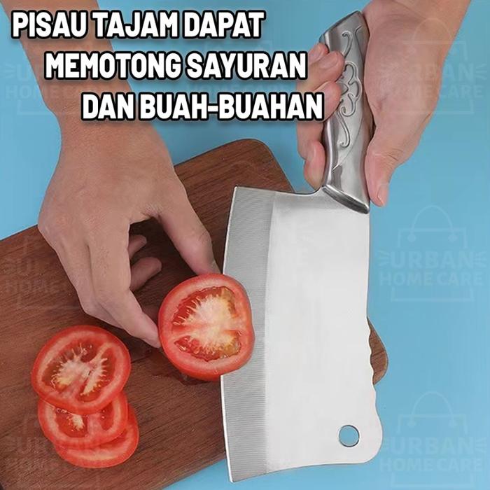 PISAU CINCANG TAJAM PISAU STAINLESS GOLOK PISAU TULANG PISAU DAGING TEBAL GROSIR