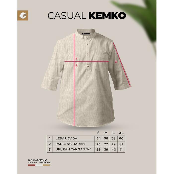 Samase Kemko Kemeja Koko Casual 3/4 U115P