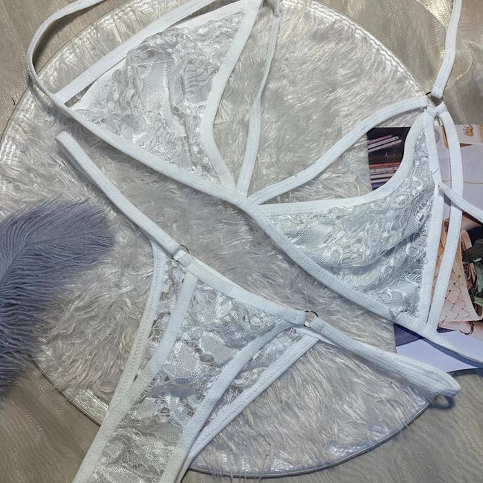 bra lingerie bra gstring set bikini Renda transparan B053