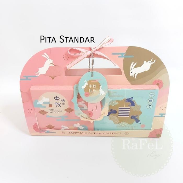 Dus Tenteng Mooncake 125-150gr isi 2 Box Hampers Mid Autumn Festival - Pita Standar