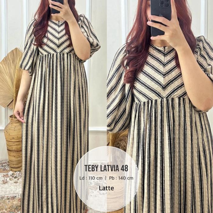 TEBY DASTER ARAB VIRAL LATVIA BY TEBY Busui Karet Bahan Katun Rayon Super Grade AAA Anti Luntur Ga M
