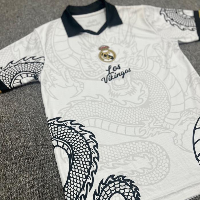 PREMIUM Jersey Real Madrid Putih Naga Los Vikingos 7.0 by rsport indonesia full printing - Baju Los 