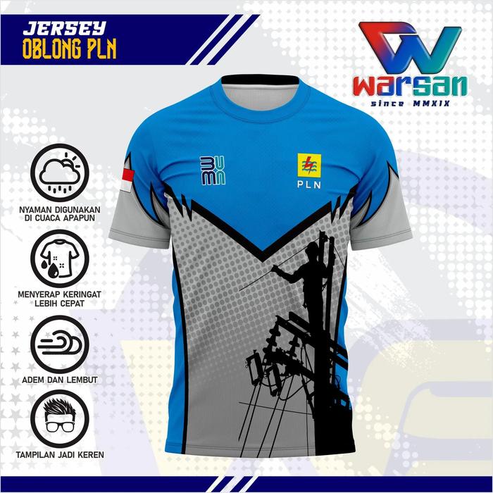 KAOS JERSEY PLN /SERAGAM PLN/BAJU LAPANGAN PLN/KAOS DINAS PLN