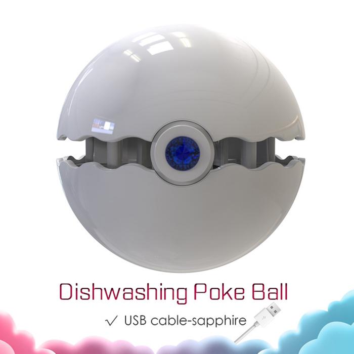 Mesin cuci piring ultrasonik Mini 18W, Mesin cuci USB portabel bola,
